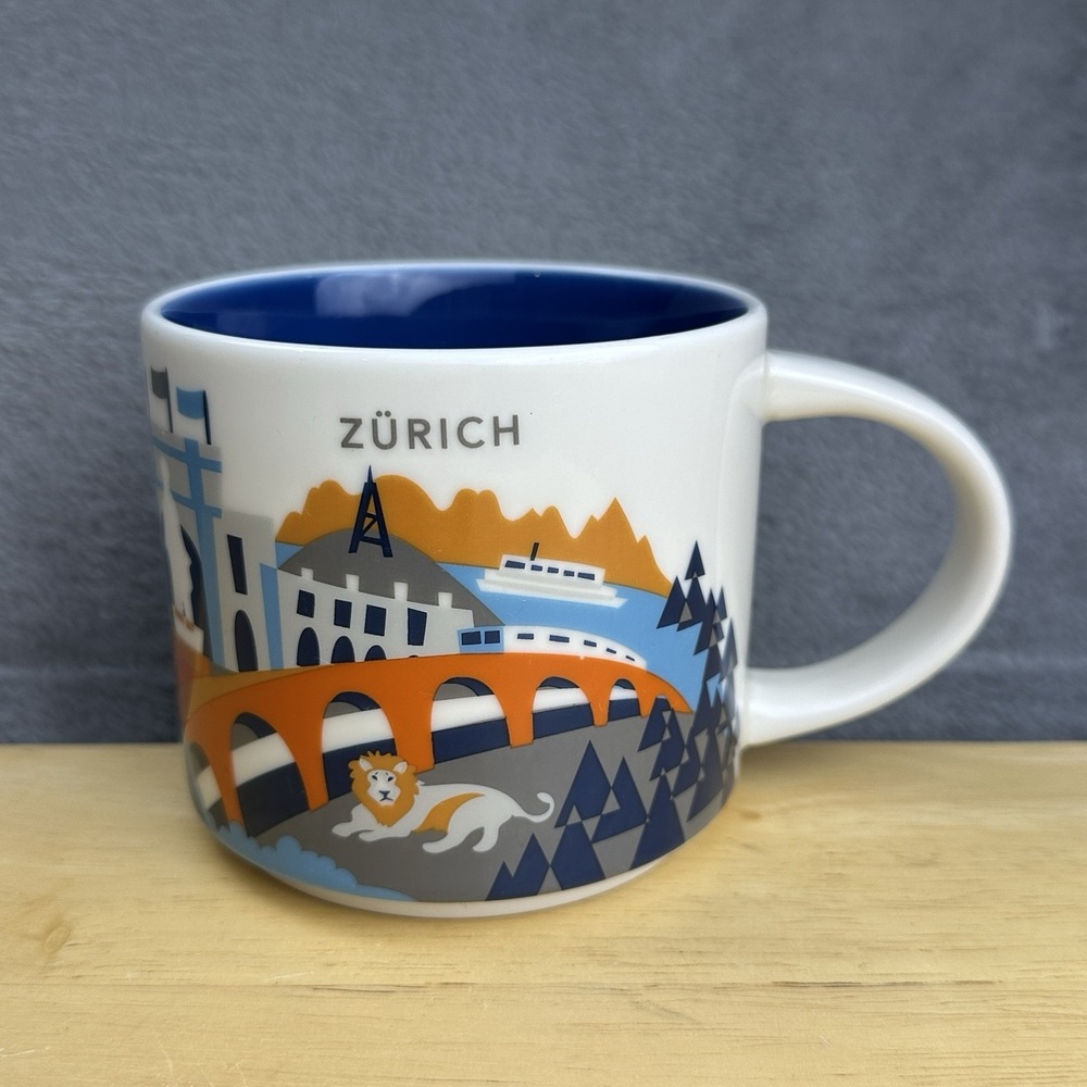 Starbucks Zurich Switzerland You are Here Collection Coffee Mug YAH 14 oz